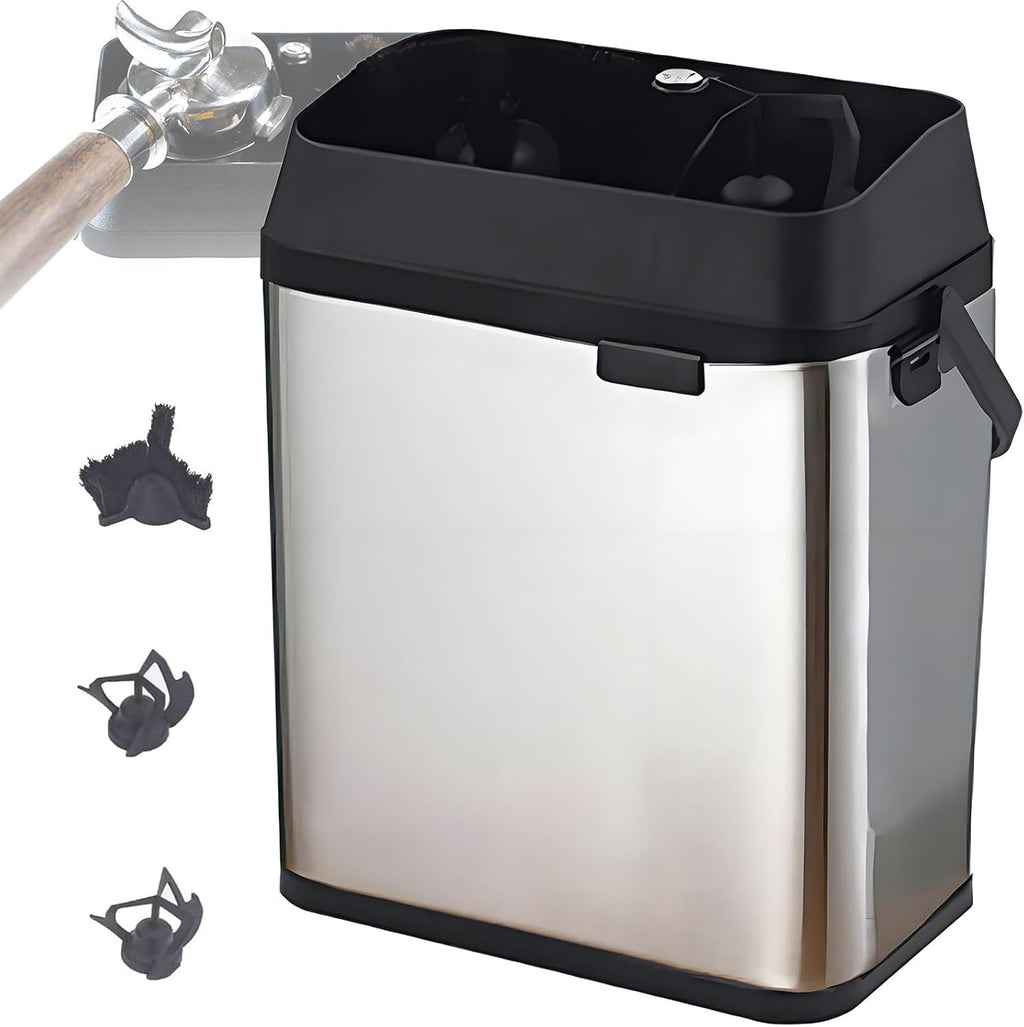 Electric Portafilter Cleaning Machine, 300 RPM Portafilter Cleaner Electric Espresso Coffee Grounds Cleaning Machine Automatic, Simple to Operate, for 58mm Coffee portafilter Silver