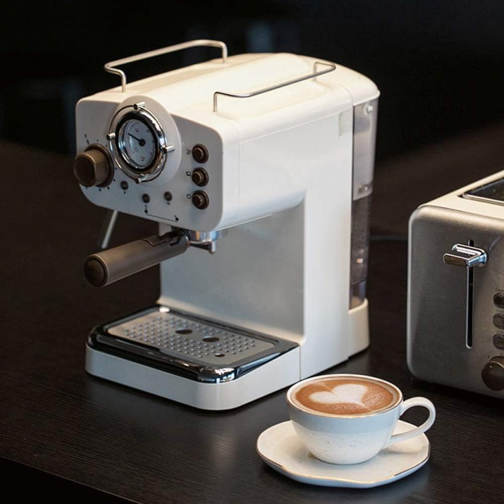 Coffee machine Coffee Machine Semi Aautomatic Espresso Machine 15Bar Coffee Maker Italian Double Temperature Control Steam Type Milk Foamer Retro White 220V Coffee Machines Home Kitchen