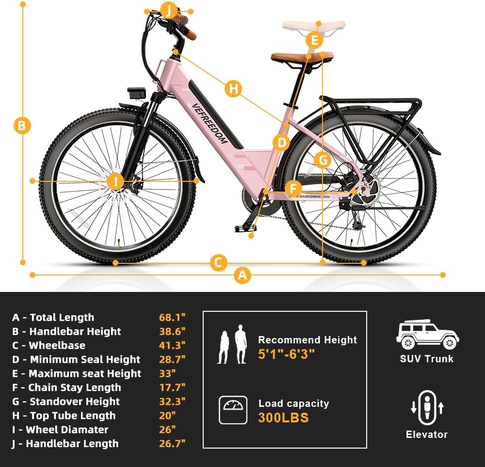 Electric Bike for Adults 1000W 1500W Peak Motor 15AH 20AH Removable Battery 70Miles 80Miles UL 2849 Certified Electric Commuter Bike Front Suspension Ebike