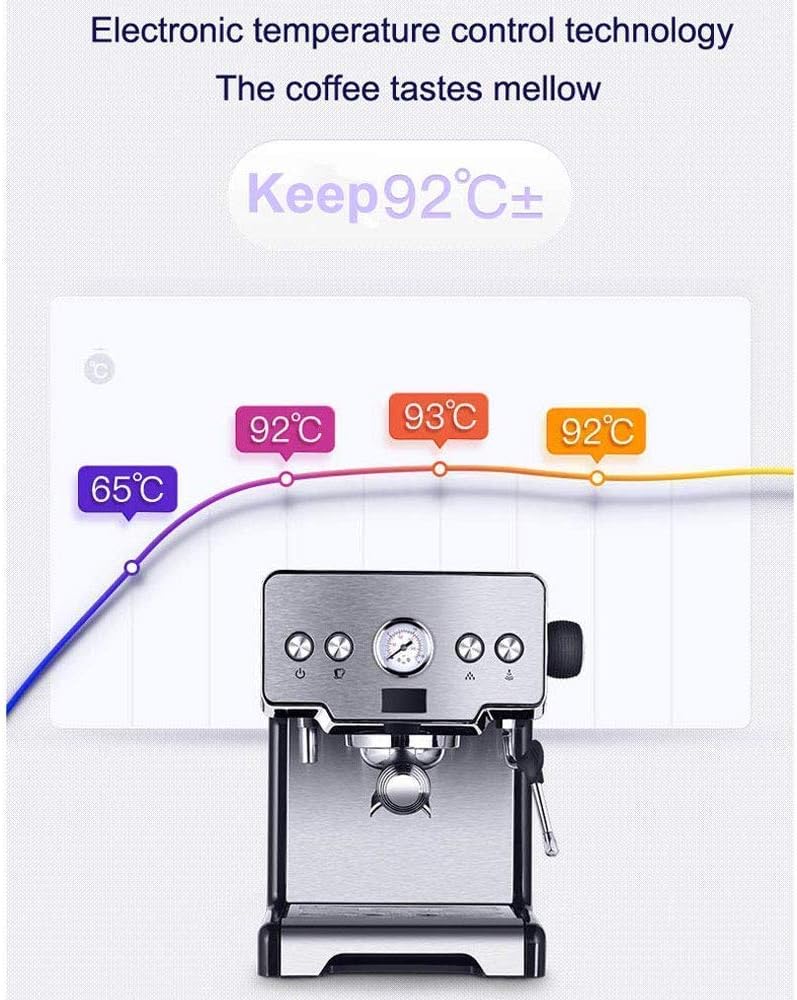 Coffee Machine Coffee Machine, Italian Semi-Automatic Coffee Maker, Cappuccino Milk Bubble Maker, Domestic Espresso Machine, Semi-Automatic Steam Frothing, Gifts Compatible with Co