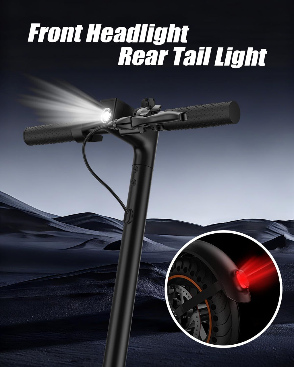 Electric Scooter for Adults，8.5' Solid Tires, Max 19 Mph Speed, 19 Miles Long Range, 264 lbs Load, 350W Motor, Foldable E-Scooter for Adults with Dual Braking System & App Control