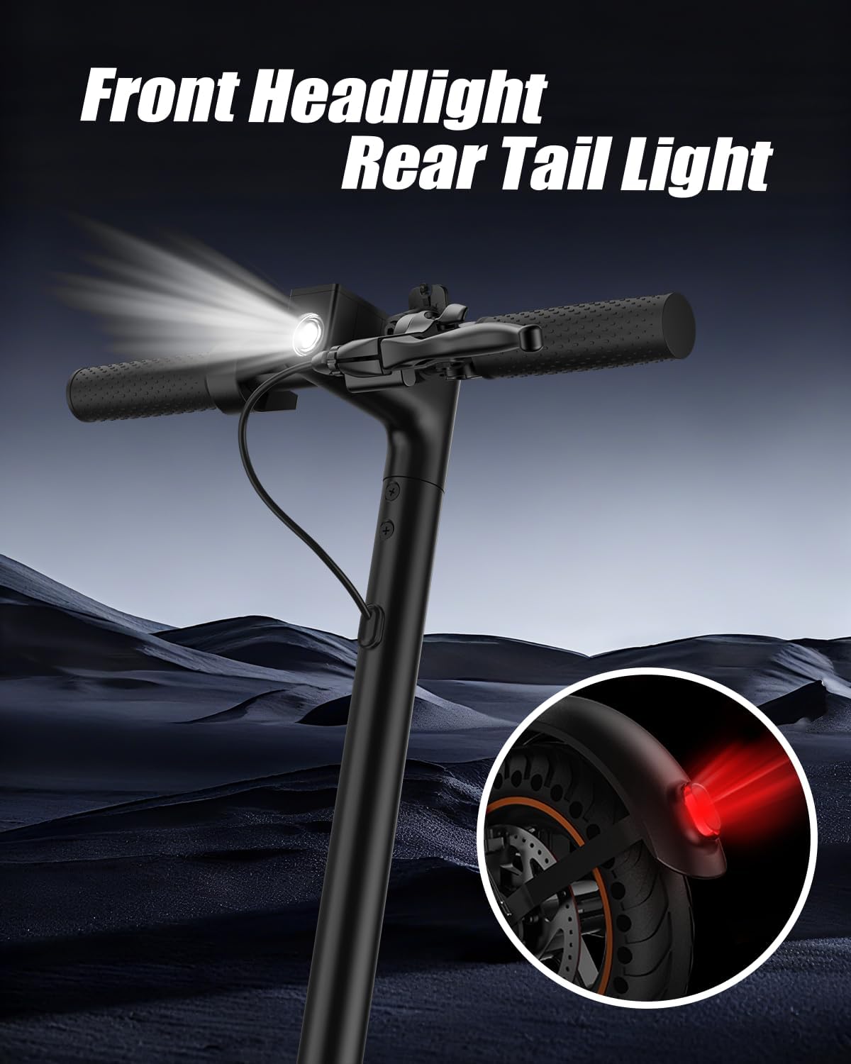 Electric Scooter for Adults，8.5' Solid Tires, Max 19 Mph Speed, 19 Miles Long Range, 264 lbs Load, 350W Motor, Foldable E-Scooter for Adults with Dual Braking System & App Control