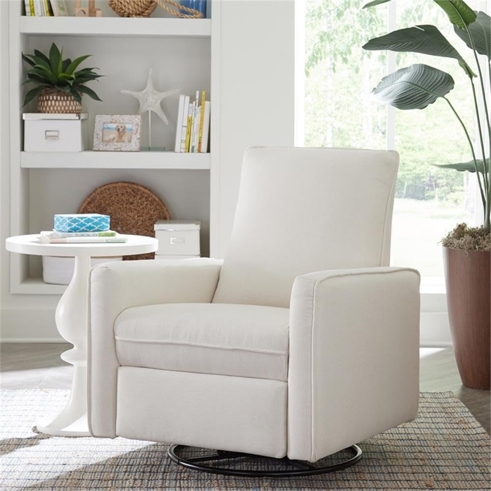 Davinci Penny Recliner and Swivel Glider in Performance Cream Eco-Weave, Water Repellent, Greenguard Gold Certified, CertiPUR-US Certified
