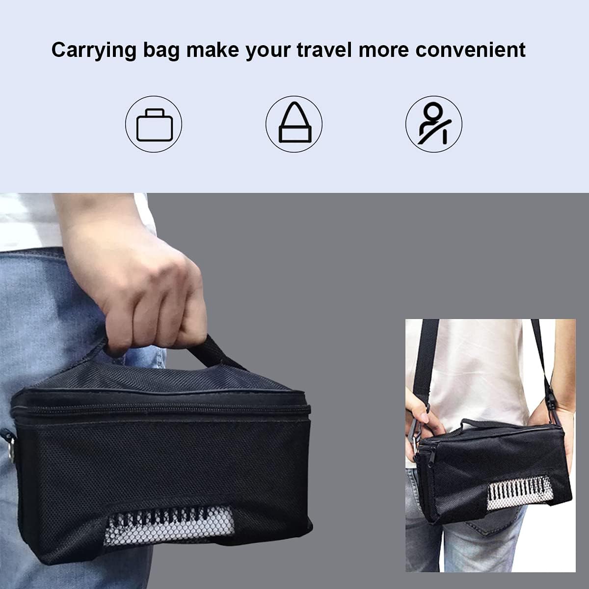 （Upgraded version） Insulin Cooler Case portable Diabetic cooler Box Mini Drug Refrigerator Keeping Cooling 2-8℃ with handle, alarm & USB Chargerable（1 layer Celsius temperature