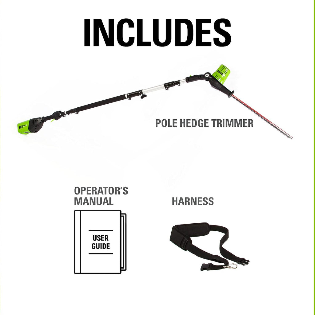 Greenworks Pro 80V 20' Cordless Pole Hedge Trimmer, Tool Only