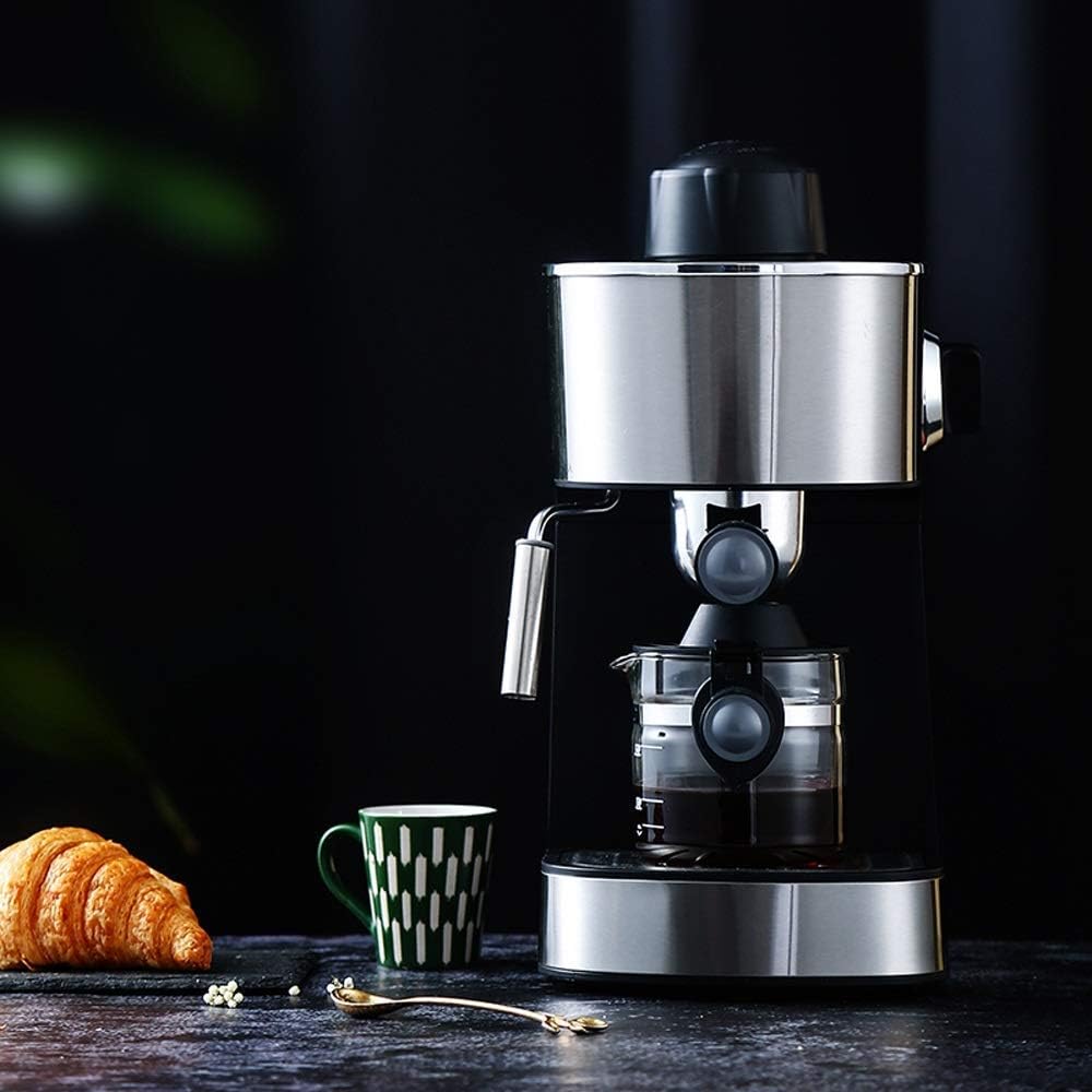 Coffee Machine Coffee Machine, Small Steam Semi-Automatic Foaming Machine,Espresso Machine,5 Bar Pressure Pump,Latte,Cappuccino,Americano,Bubble Coffee Machine,Silver