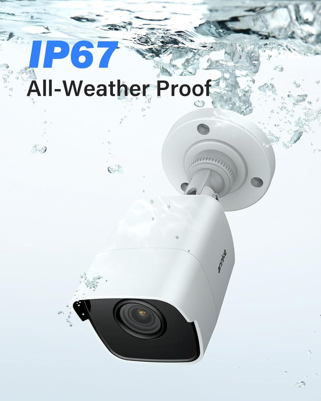 ANNKE 8 Channel 8 Camera Security System H.265+ DVR Recorder with 2TB HDD and 8X 5MP(2560TVL) Outdoor CCTV Bullet Cameras, IP67 Weatherproof,100ft Night Vision, Email Alert, Remote Access