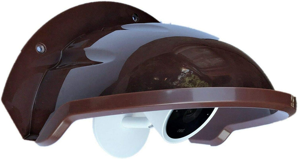 Universal Sun Rain Shade Camera Cover Shield for Nest/Ring/Arlo/Dome/Bullet Outdoor Camera - COFFEE (10)