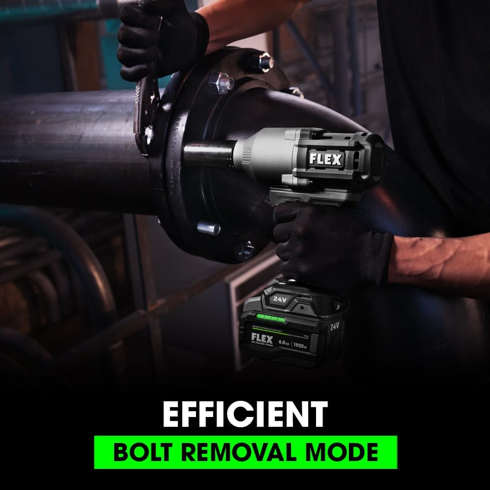 FLEX 24V Brushless Cordless 1/2-Inch 1,150 Ft-Lbs High Torque Impact Wrench Tool Only, Battery and Charger Not Included - FX1471-Z