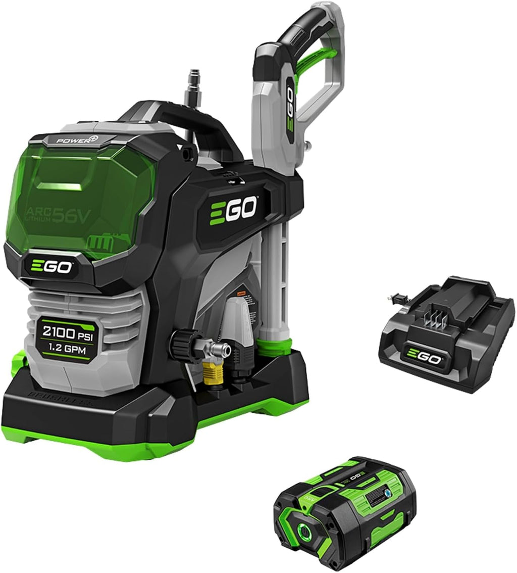 EGO Power+ Electric Pressure Washer, 2100 PSI Power Washer, Includes 56V 6.0Ah Battery and Charger - HPW2105