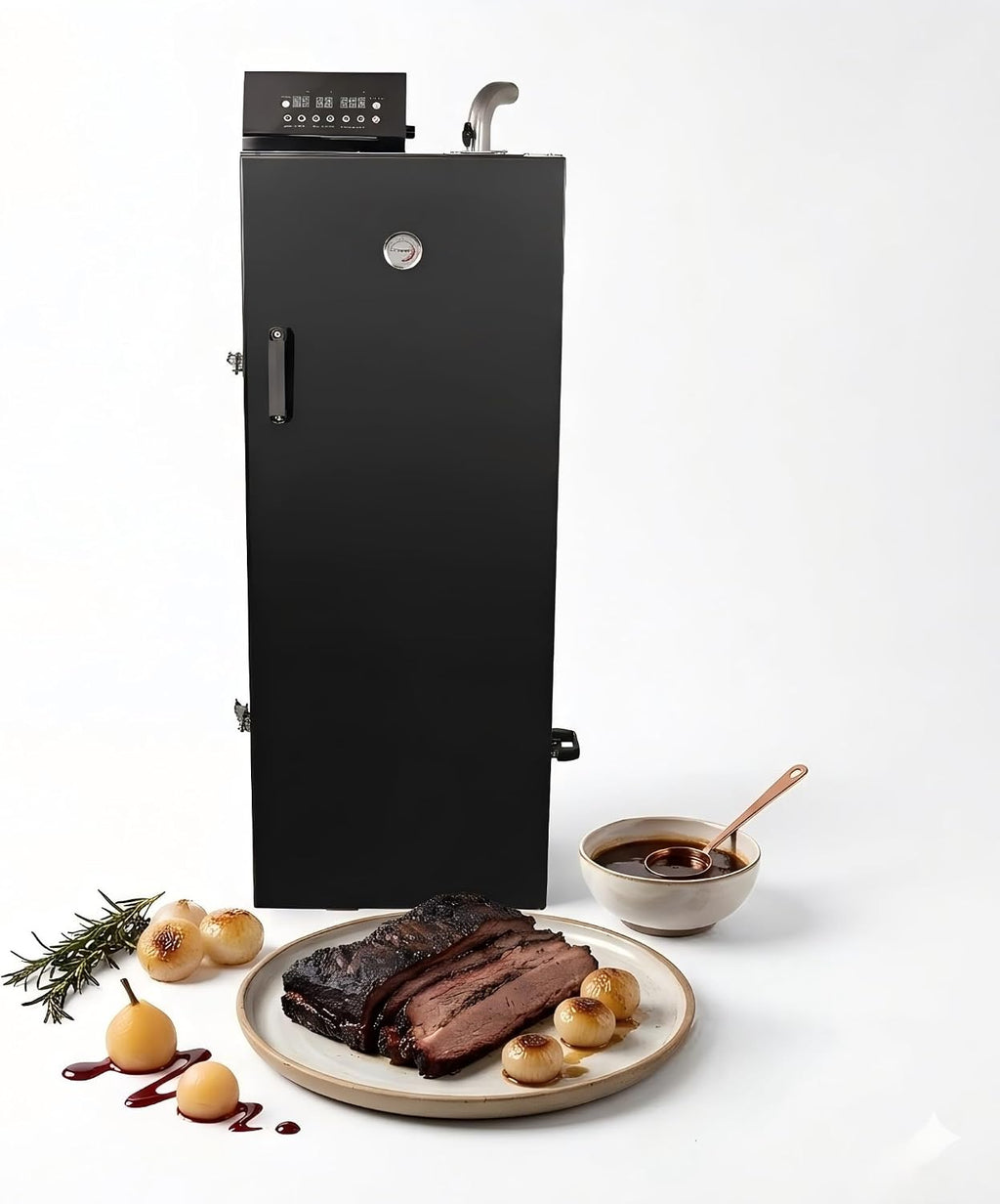 CLIVIA 8-Layer Electric Smoker with Side Wood Chip Loader, 1600W Vertical Digital BBQ Smoker Oven, 0-24H Timer & 86-257°F Temp Control, Large Capacity Meat Smoker for Jerky, Sausage, Fish (DSH-S45E)