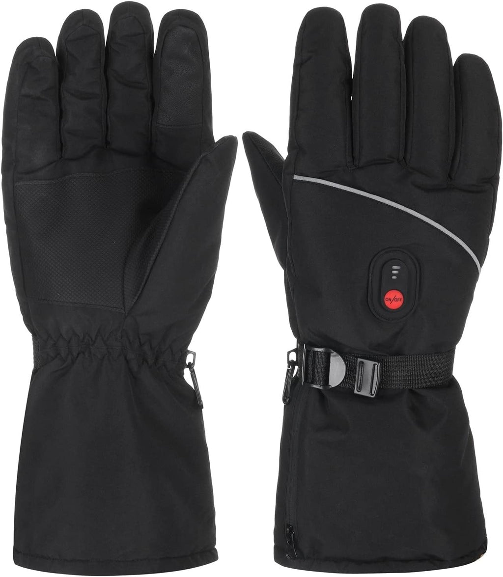 Winter Electric Heated Gloves Windproof Cycling Warm Heating Touch Screen Skiing Gloves Powered Heated Gloves for Men Women