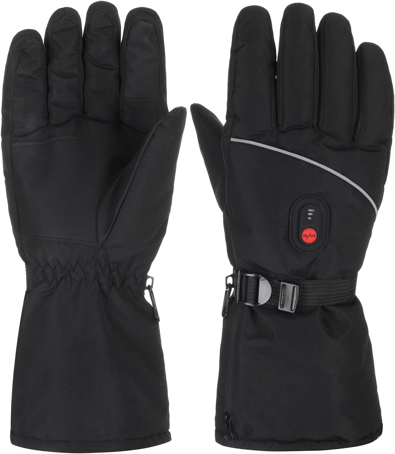 Winter Electric Heated Gloves Windproof Cycling Warm Heating Touch Screen Skiing Gloves Powered Heated Gloves for Men Women