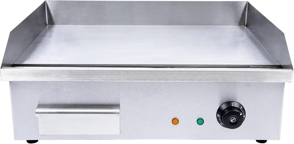 Commercial Electric Griddle, 3000w Stainless Steel Teppanyaki Grill Indoor Outdoor, Countertop Flat Top BBQ Plate with Thermostatic Control