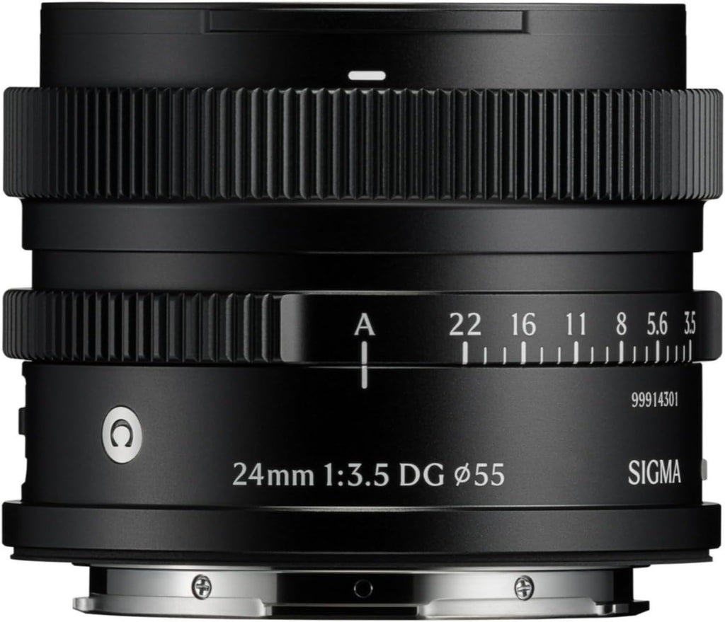 Sigma 24mm F3.5 DG Black Contemporary Lens for L Mount Bundle with Memory Card and Starter Kit for Cameras