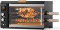 AMZCHEF Electric Rotisserie Grill with 2-in-1 Cooking Mode,34QT Rotisserie Oven with 360° Auto-Rotating Heating, Dual Skewers, Grilling Rack, Countertop Grill for Home, Restaurant, Kitchen Parties