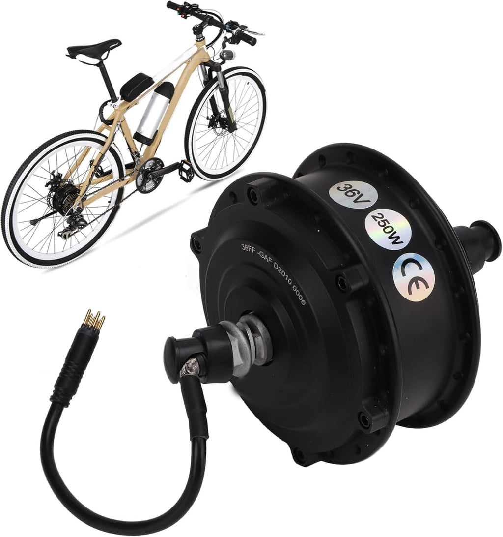 BTER Electric Bicycle Hub Motor, 36V 250W Waterproof Front Wheel Conversion Motor Kit with 3 Riding Modes, 25-28km/h Brushless Gear Drive for Bike Upgrade Parts