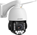 4K PTZ Security Camera Outdoor with 30X Optical Zoom, 1000FT Night Vision, 8MP 360° WiFi Wireless RTSP IP Camera, Auto Tracking, Person/Vehicle Detection, 2.4/5GHz Wi-Fi, 2-Way Audio