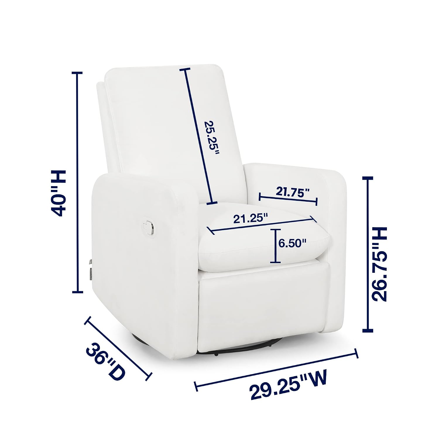 GAP babyGap Cloud Recliner with LiveSmart Evolve - Sustainable Performance Fabric, Artic