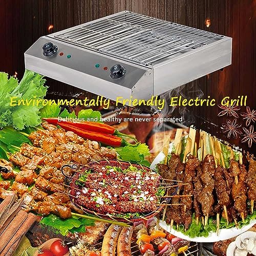 2800W Electric Smokeless Indoor Grill - Portable BBQ Table Top Griddle with Water-Filled Drip Tray & Temperature Control for Outdoor Picnics & Indoor Cooking