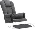 BECHAEO 5PCS Suede Glider Rocker Replacement Cushions with Ottoman Cover Thicken Soft Rocking Chair Cushion Set for Indoor Nursery Glider Rocking Chair, Dark Gray