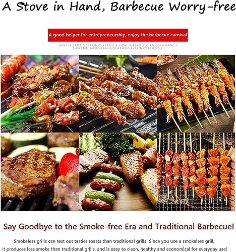 2800W Electric Smokeless Indoor Grill - Portable BBQ Table Top Griddle with Water-Filled Drip Tray & Temperature Control for Outdoor Picnics & Indoor Cooking