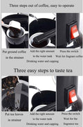 Coffee Machine Coffee Machine,Tea and Coffee Dual Purpose Machine,Drip-Type American Coffee Machine,Small Automatic Household Multifunctional Coffee Maker,Gifts Compatible