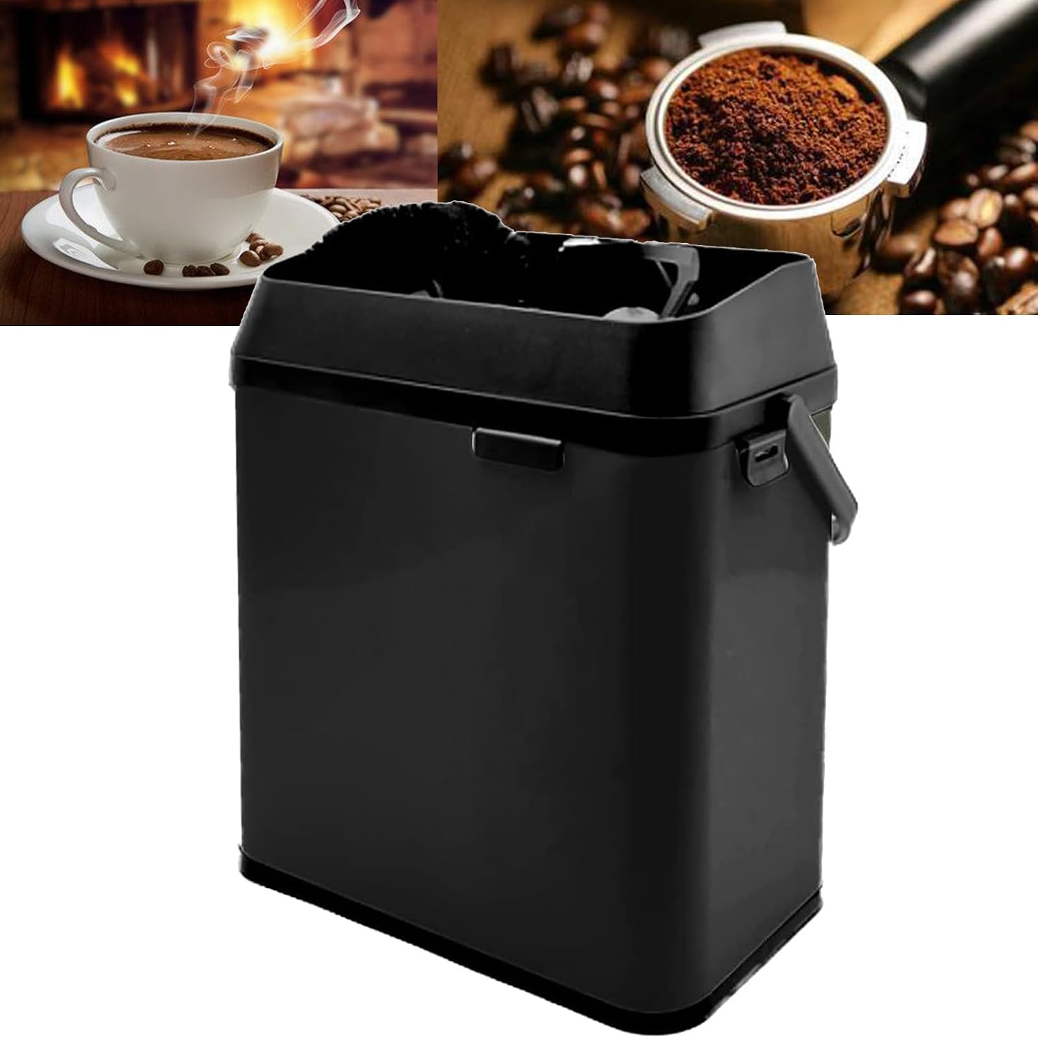 Electric Coffee Portafilter Cleaning Machine,150W Automatic Portafilter Cleaner with 2 Scrapers and 1 Brush Head,Commercial 58mm Coffee (Black)