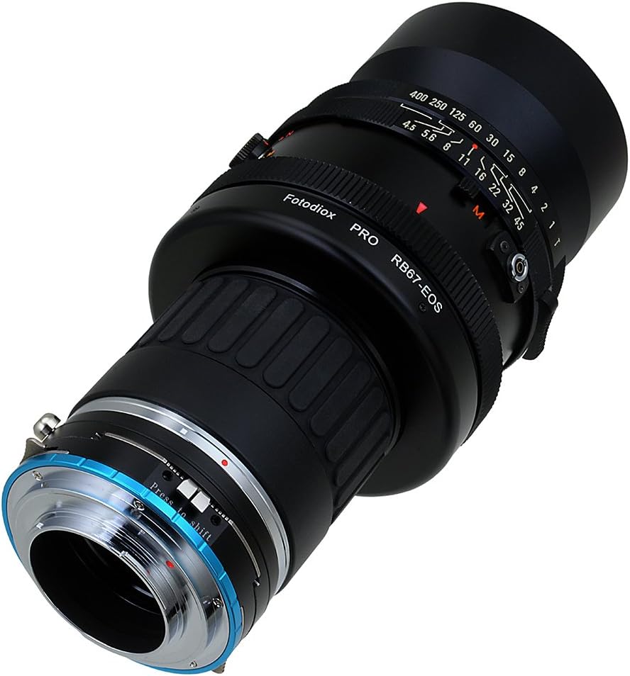 Fotodiox Pro Combo Lens Mount Shift Adapter Compatible with Mamiya RB67 and RZ67 Lenses on Fuji X-Mount Cameras
