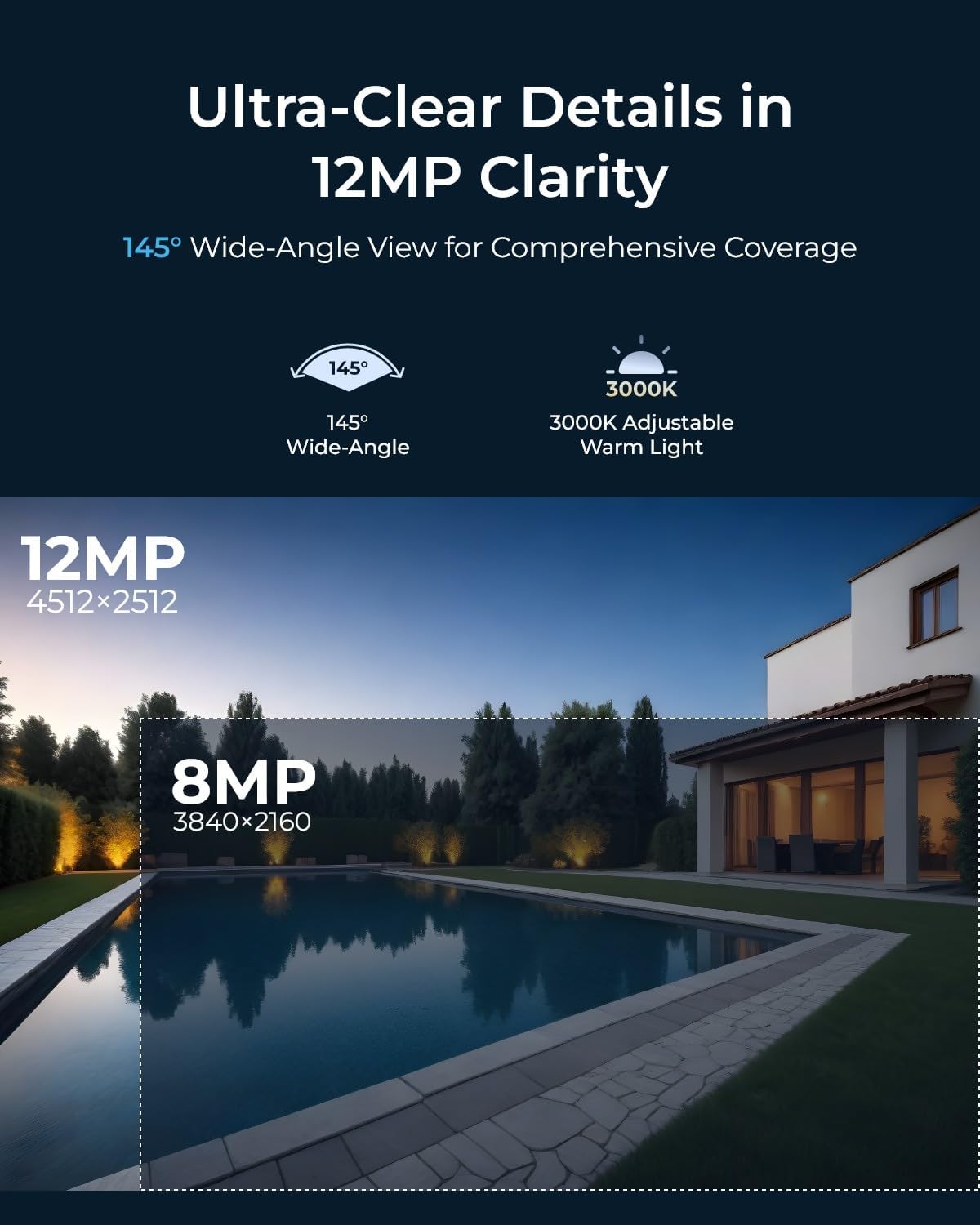 REOLINK RLC-1240A First 12MP Vandalproof PoE Security Camera,145° Wide Viewing Angle, Featuring Color Night Vision, Two-Way Talk, Smart Person/Vehicle/Animal Detection, Weatherproof