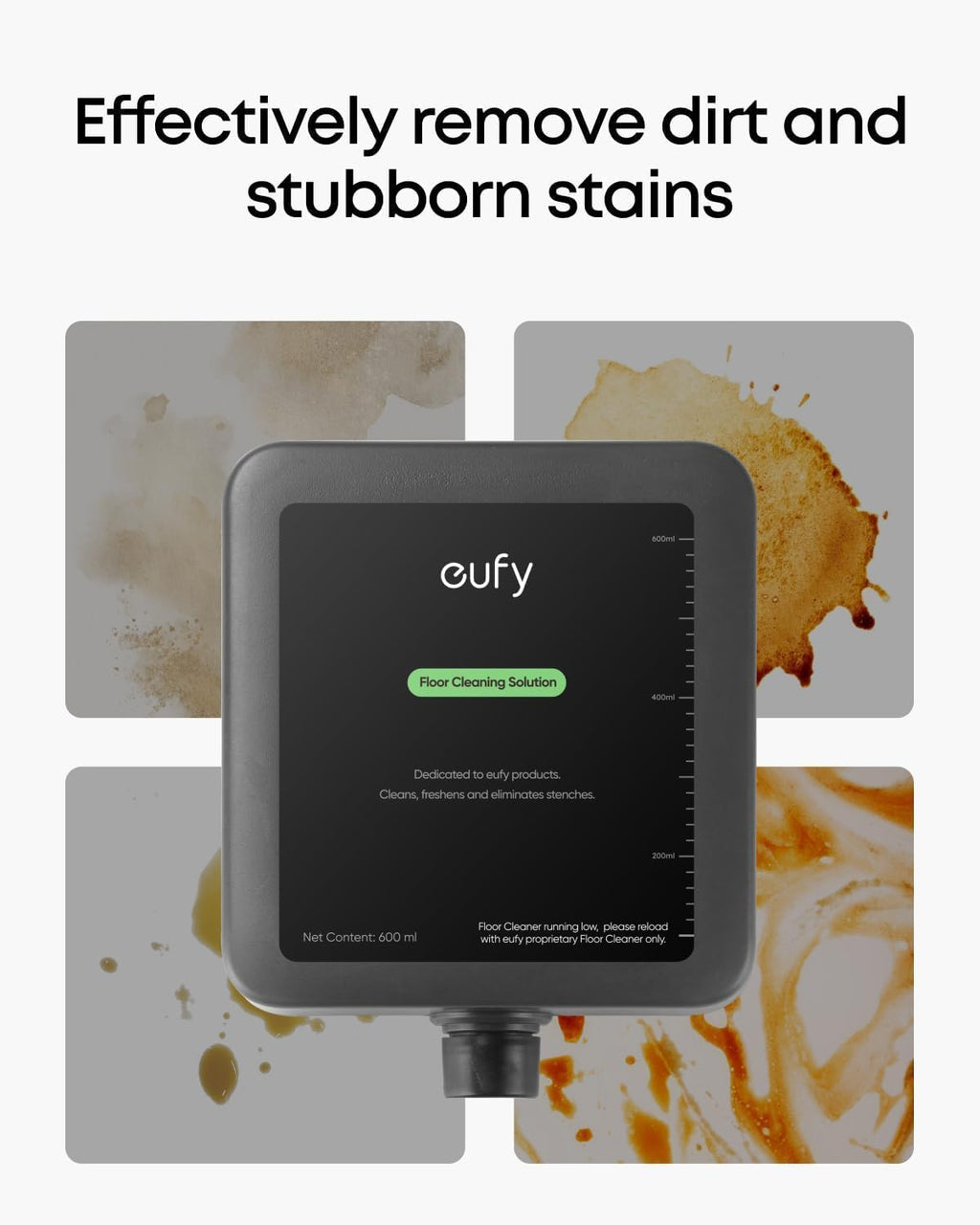 eufy E25 Omni Robot Vacuum and Mop Combo,HydroJet System, 20,000Pa Turbo Suction, Zero-Tangle Design, Auto-Empty & Self-Cleaning All-in-One Station + Official Floor Cleaning Solution*1