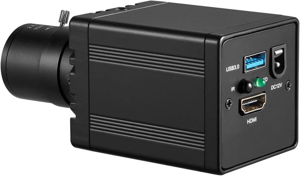 HDMI USB3.0 Dual Output HD 4K30fps Digital Security Camera, Industry Digital C-Mount with Manual 2.8-12mm Varifocal HD Lens, OSD Menu via Remote Controller