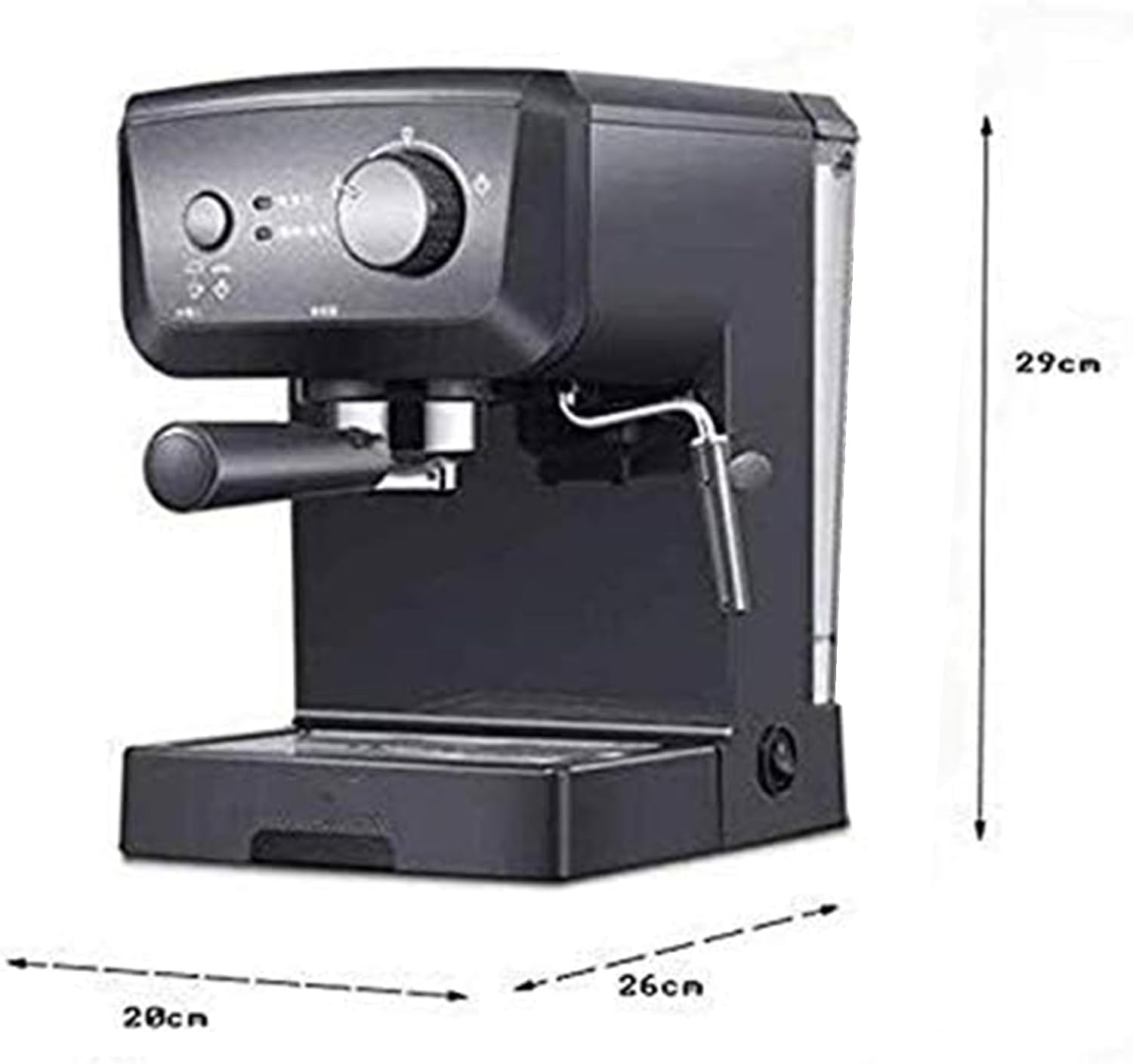 Coffee Machine Coffee Machine Semi-Automatic Pump 15Bar High Pressure Extraction Double Independent Thermostat Preheating 1.25L