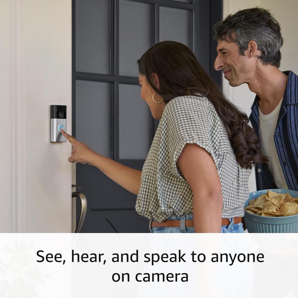 Battery Doorbell (Venetian Bronze) with Indoor Cam (White) and Alarm 8-Piece (White)