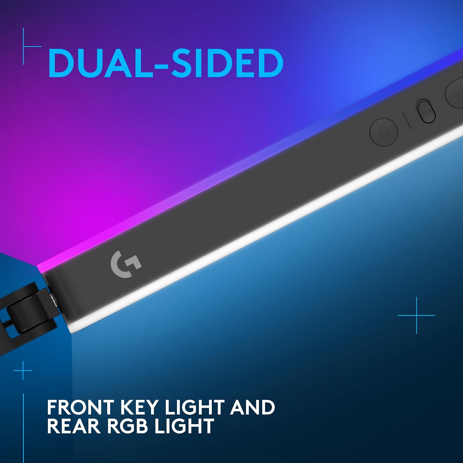 Logitech G Litra Beam LX Premium Dual-Sided RGB LED Streaming Key Light with TrueSoft, for Streaming, Broadcasting, LIGHTSYNC, Bluetooth, USB, PC/Mac - Graphite