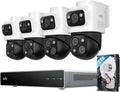 eufy 4K NVR Security Camera System S4 Max, Power Over Ethernet, Wired, 24/7 Recording, Triple Lens Bullet-PTZ Cam, 360° PTZ, Up to 16CH, Cross-Cam Tracking, 8× Auto Zoom, Smart Video Search, 2TB HDD