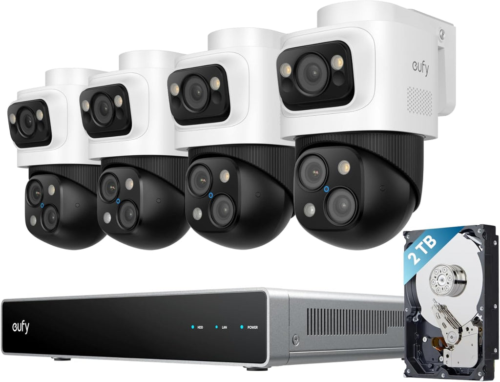 eufy PoE NVR Security System S4 Max + 4 PoE Cam E41 Add-Ons
