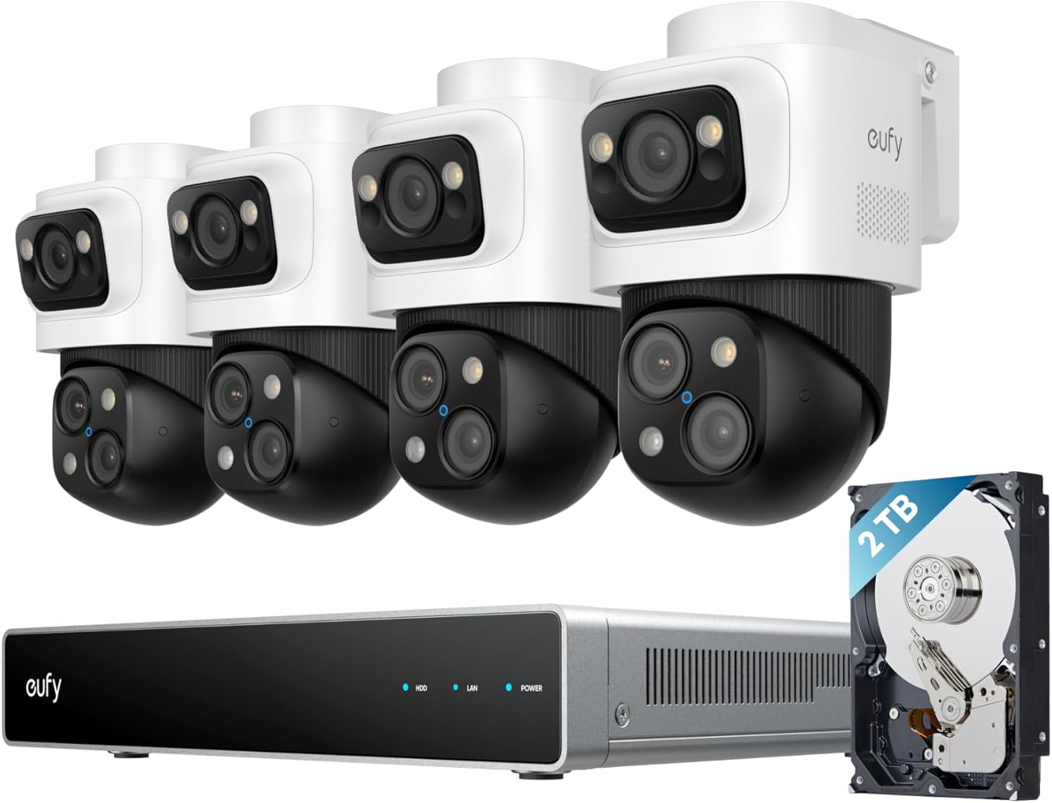 eufy PoE NVR Security System S4 Max + 4 PoE Cam E41 Add-Ons