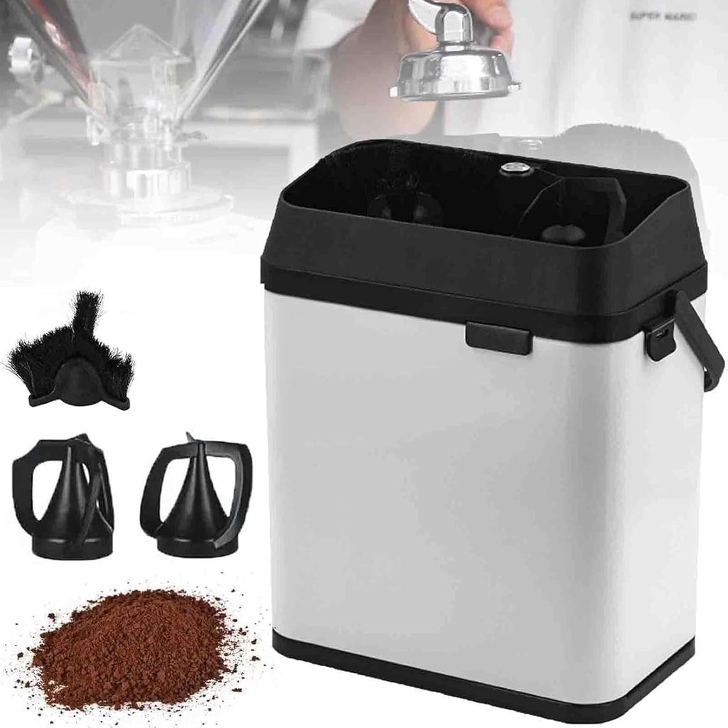Electric Portafilter Cleaning Machine,Coffee portafilter Cleaner Espresso Knock Box with 3 Scrapers & 1 Brush Head