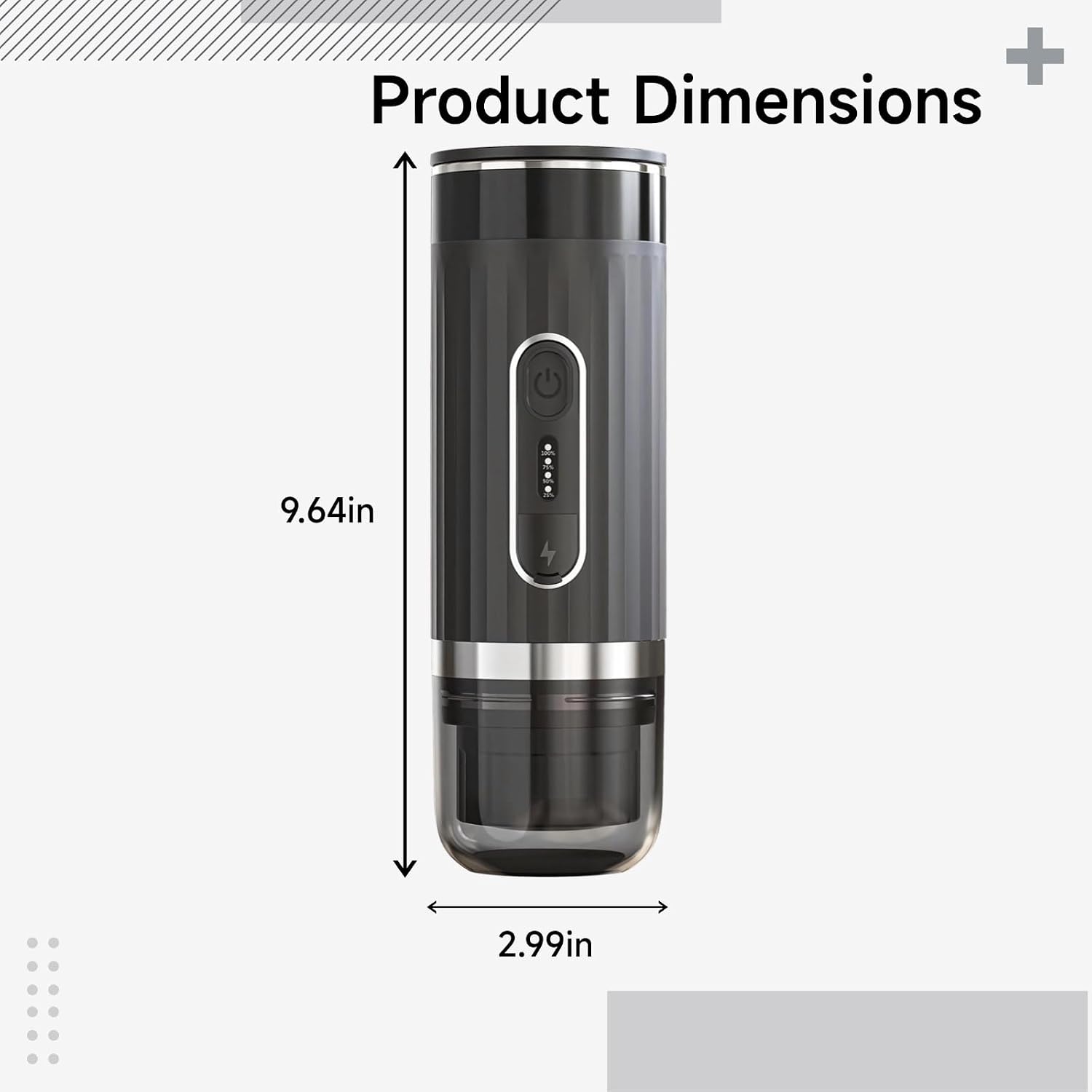 Portable Mini Maker, Wireless Coffee Machine For Cars, K Cup Compatible, 60 Oz /170 Ml Tank, Excellent For Travel And Outdoor Use, Black