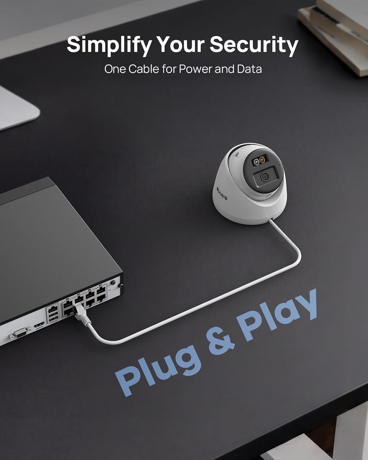 ANNKE C500 2Pcs 5MP IP Security Camera, Red and Blue Light Alarm, Color Night Vision, 2-Way Audio, Outdoor PoE Camera with H.265+, 120dB WDR, 3D DNR, Support Up to 512GB Micro SD, IP67, Remote Access