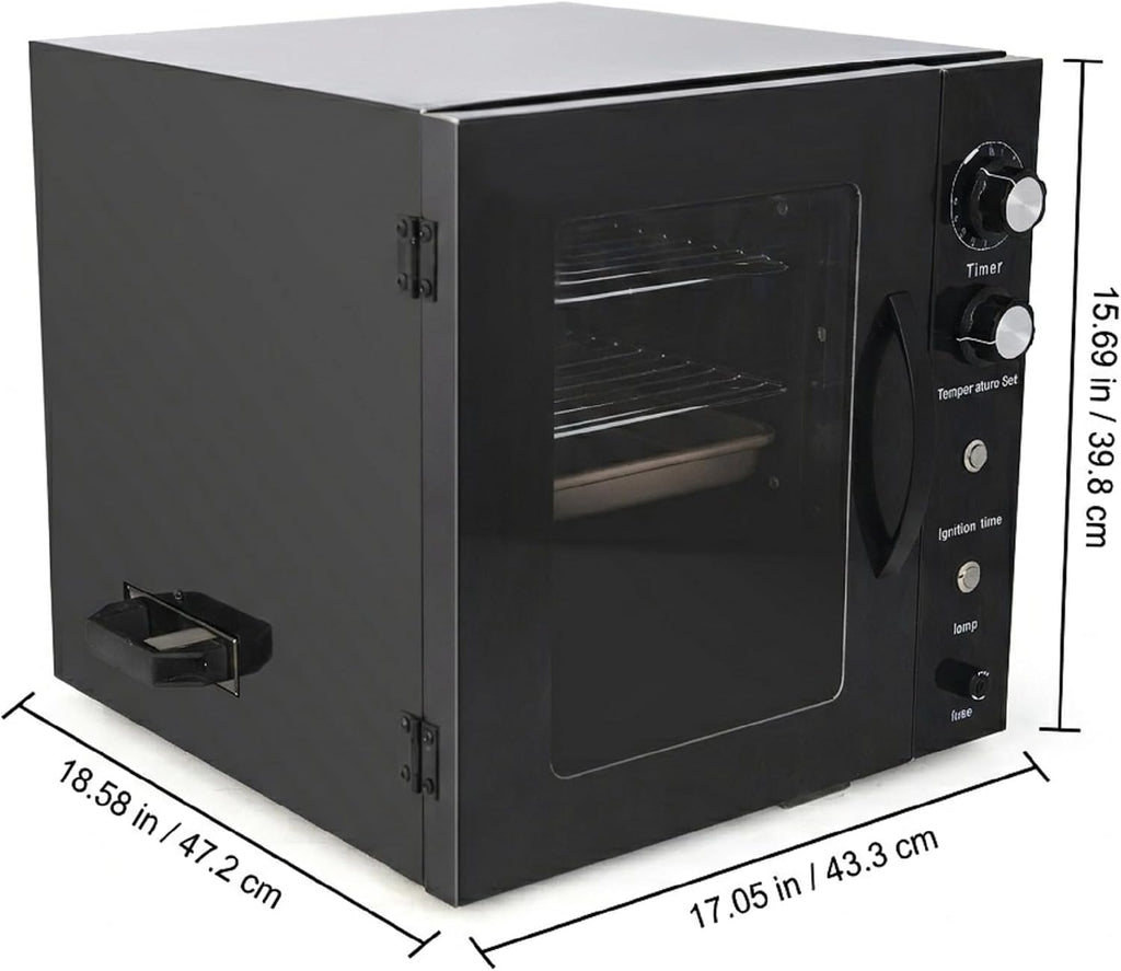 CLIVIA Indoor Pellet Smoker, Electric Indoor Smoker, Countertop 2 Layers BBQ Grill 10L Smoker Oven for Meat, Sausage, Jerky, Beef, Adjustable 86-230°F