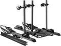 Young 250LBS. Capacity Foldable Aluminum 3-Ebike Rack with Ramp for Car SUV RV Truck Trailer and Van, Fits up to 5' Fat Tire Width and 50' Wheelbase, Ebike Carrier Rack for 2' Receiver