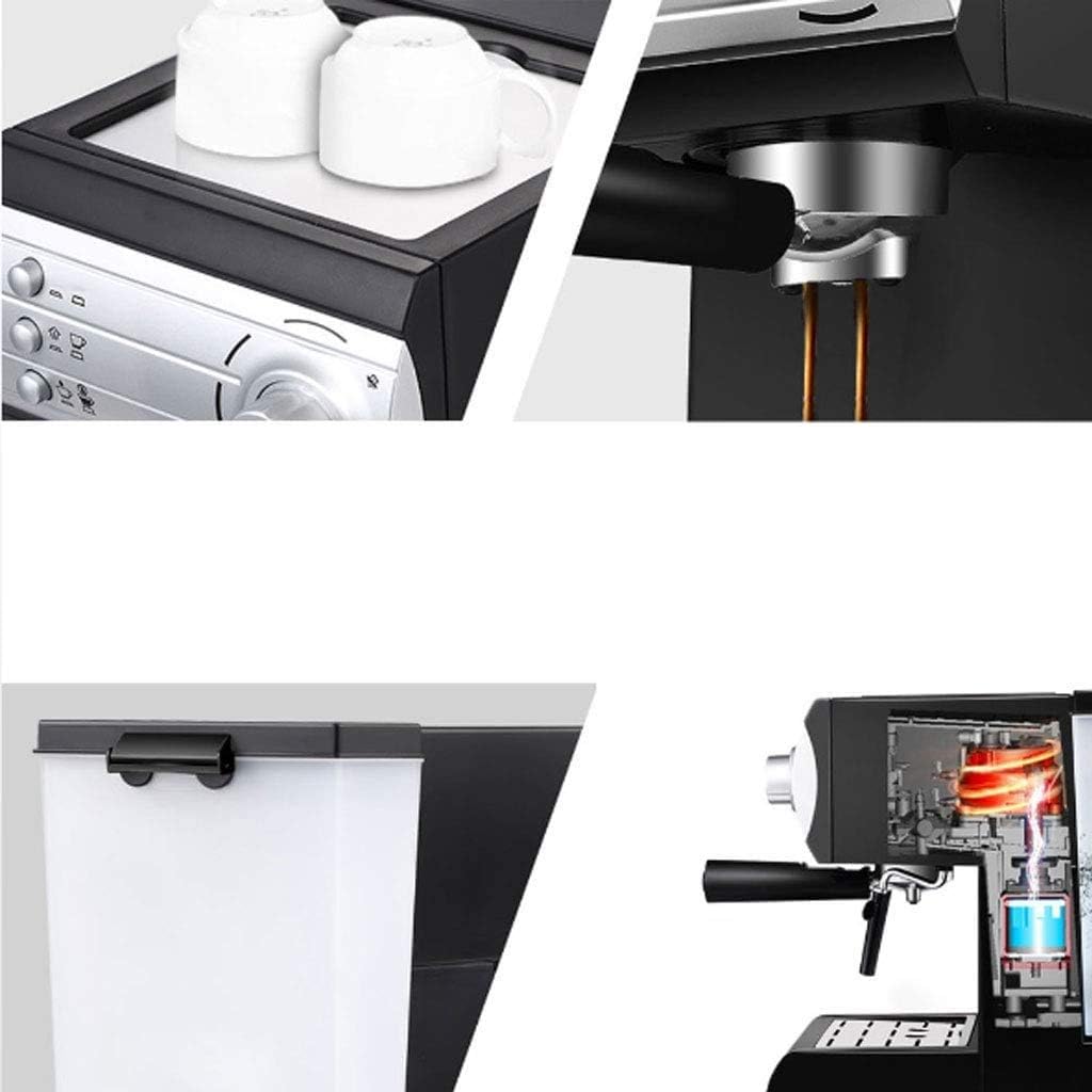 Coffee Machine Coffee Machine Espresso Machine Coffee, Capacity Powerful Pressure Coffee Brewer Coffee Maker with Milk Frother Wand for Cappuccino Latte and Mocha, Black