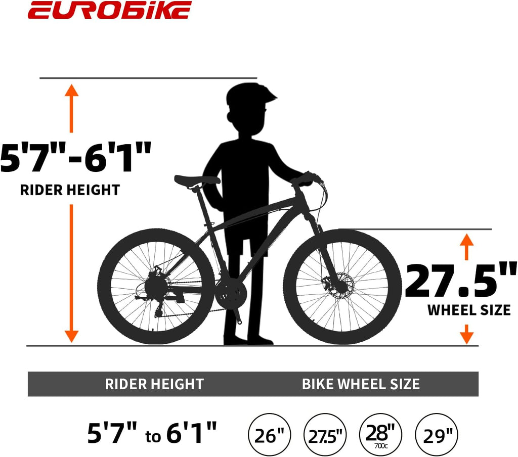 EUROBIKE OBK G4/G6 26' Full Suspension Folding Mountain Bike 21 Speed Bicycle Men or Women MTB Foldable Frame