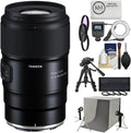 Tamron 90mm f/2.8 Di III VXD Macro Lens | Nikon Z Bundle with Ring Light + Filter Set + Closeup Filter Set + Photo Studio + Cleaning Kit + Tripod + Cleaning Cloth (8 Items)