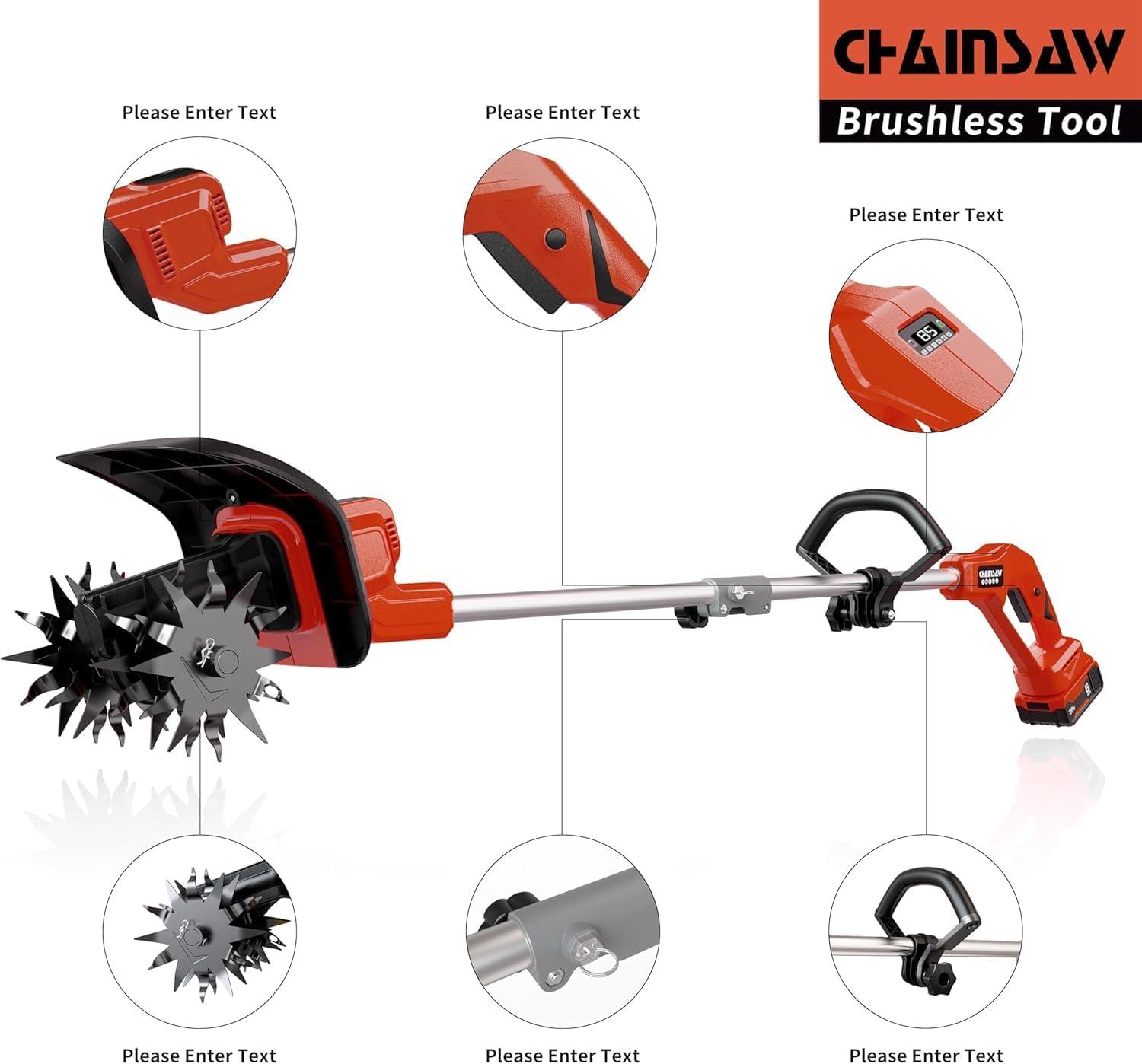 Cordless Tiller Cultivator for Milwaukee 18V Battery(Tool Only),Brushless Motor,Electric Garden Tiller w/360 RPM, 9In Tilling Width and 6.6In Depth Garden Rototiller for Lawn/Soil Cultivation
