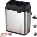 Electric Portafilter Cleaning Machine, 3L Automatic Coffee Grounds Container Disposal Cleaning Machine, 300 RPM Barista Cleaning Tool, Effortless Deep Cleaning for Baristas Silver