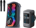Anker Power Bank Station SOLIX & soundcore Rave 3S AI Karaoke Party Speaker with 2 Wireless Microphones