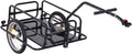 Aosom Bike Cargo Trailer, Bicycle Trailer, Heavy-Duty Bike Wagon Cart, Foldable Compact Storage, with Universal Hitch, 16' Wheels, 88 lbs. Capacity, Black